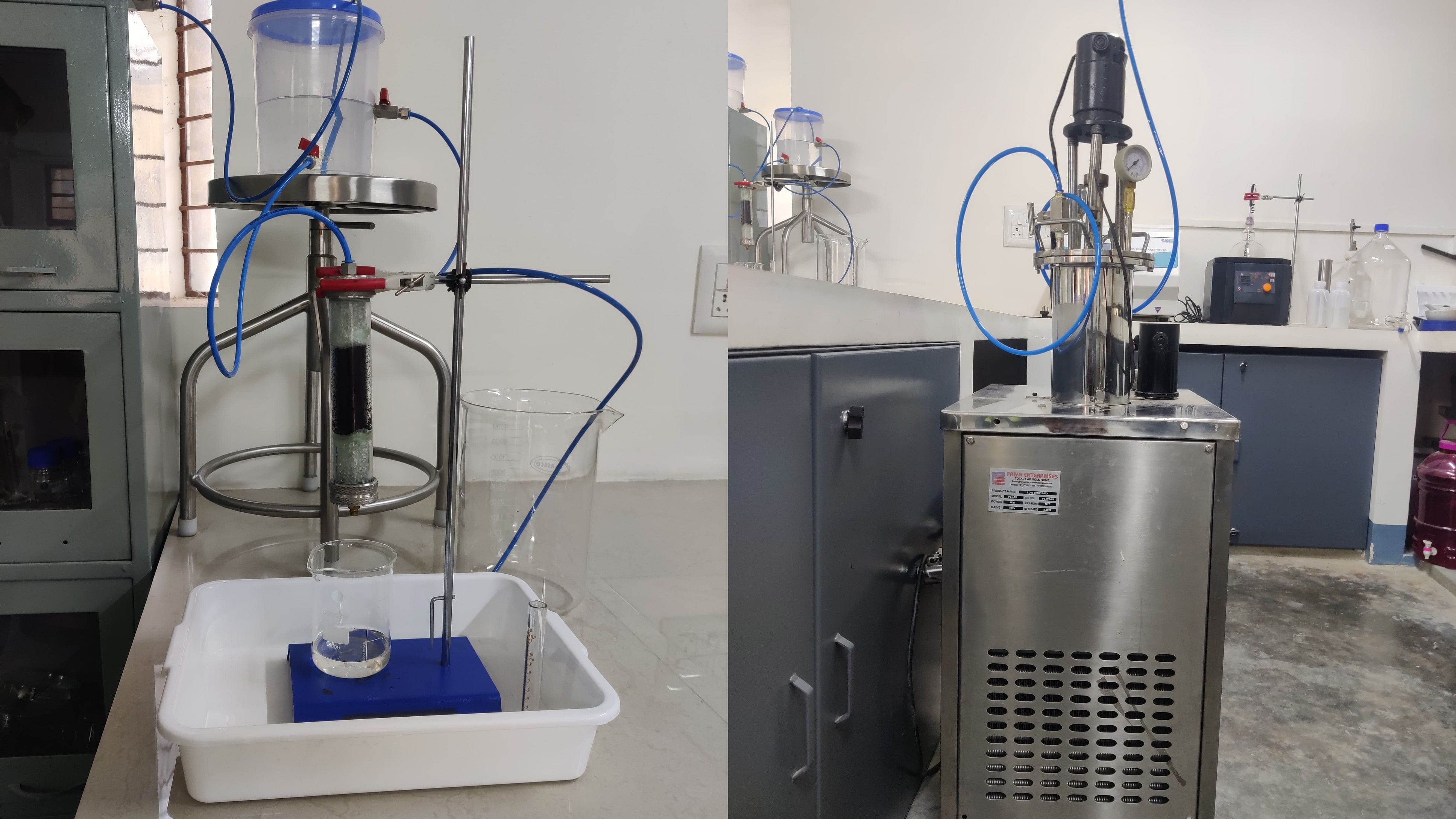 <div class="paragraphs"><p>The absorbent stage and remediation stage (right) in the pilot system.</p></div>