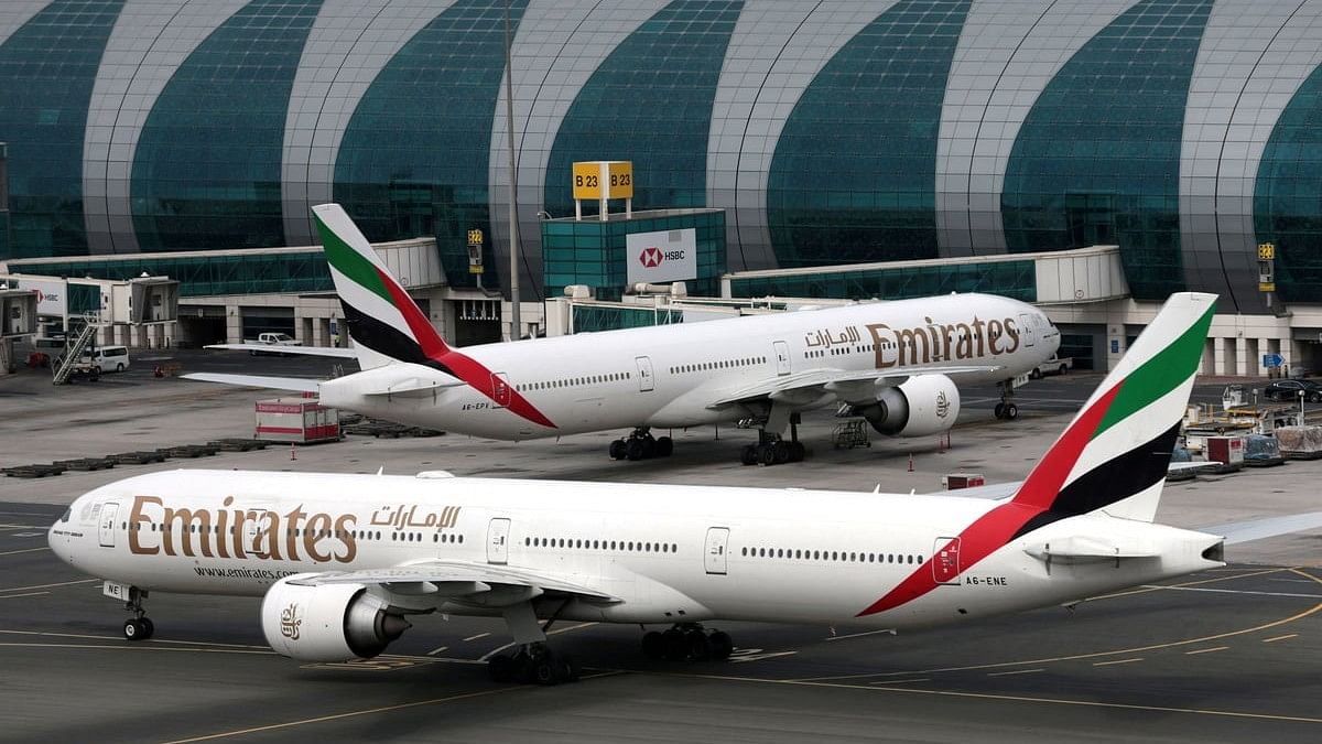 <div class="paragraphs"><p>Emirates Airline Boeing 777-300ER planes are seen at Dubai International Airport in the United Arab Emirates February 15, 2019.</p></div>