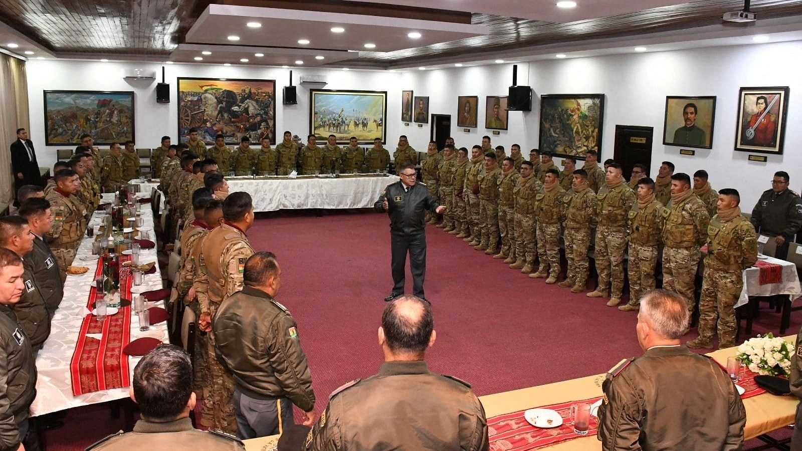 <div class="paragraphs"><p>Juan Jose Zuniga, General Commander of the Army of Bolivia, speaks in La Paz, Bolivia, in this handout picture released on June 25, 2024.</p></div>