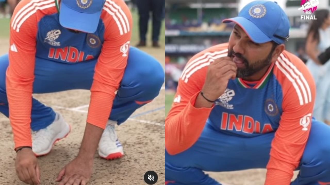 <div class="paragraphs"><p>Rohit Sharma snapped eating granules of mud after T20 WC win.</p></div>