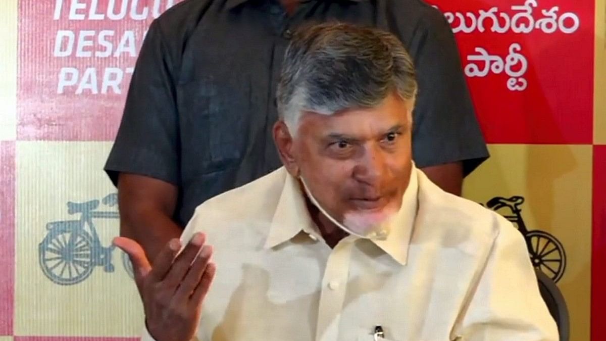 <div class="paragraphs"><p>Telugu Desam Party (TDP) President Chandrababu Naidu addresses a press conference after the party's victory in the Lok Sabha elections, in Amravati, Wednesday, June 5, 2024.</p></div>