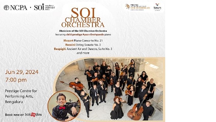 <div class="paragraphs"><p><em>The concert will also feature Ayaan Deshpande, a young pianist and a student of the SOI Music Academy, who&nbsp;will perform Mozart’s Piano Concerto No. 21</em></p></div>