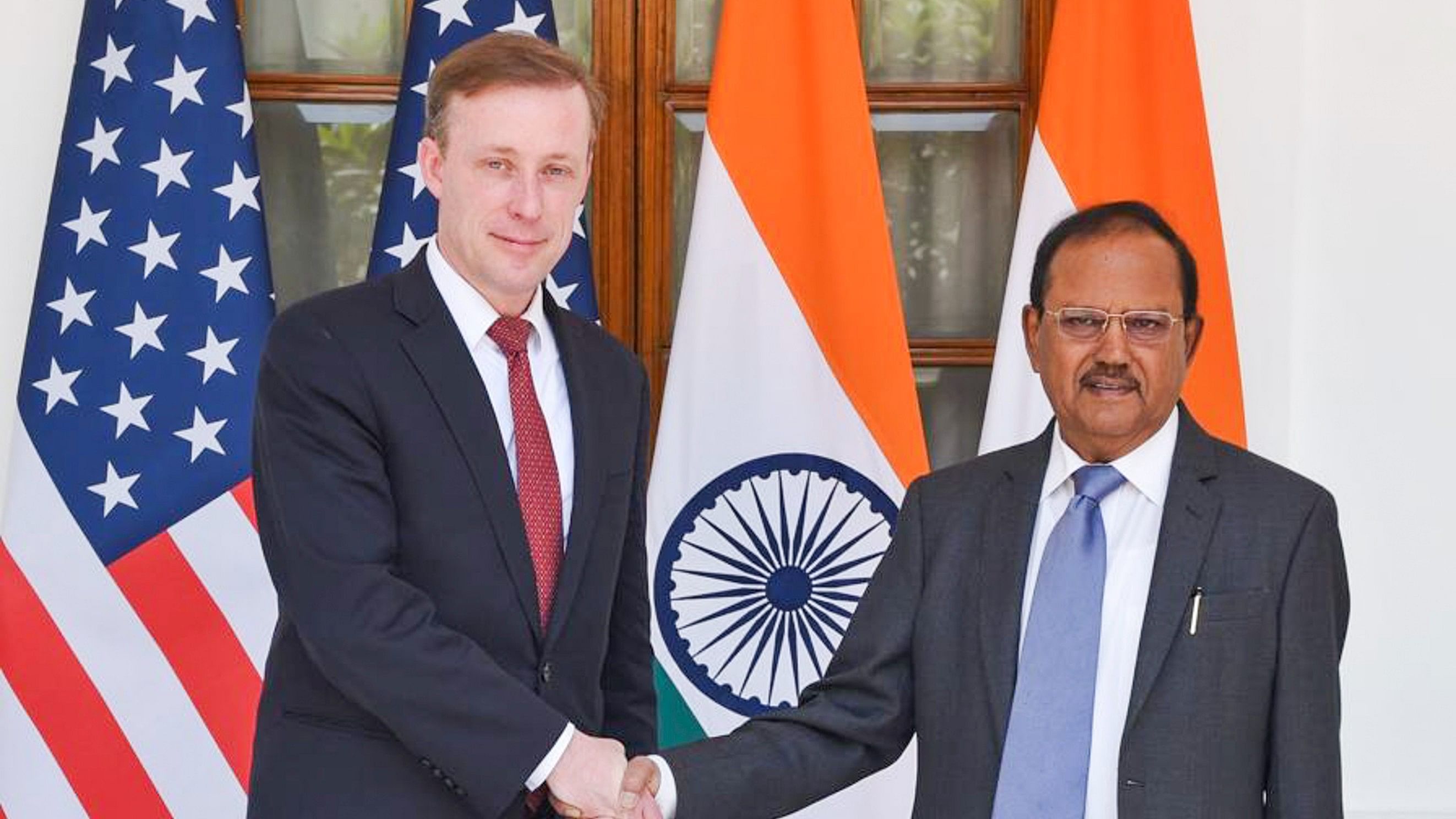 <div class="paragraphs"><p>File photo of&nbsp;National Security Adviser (NSA) Ajit Doval and US NSA Jake Sullivan.</p></div>