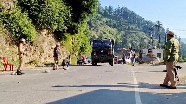 <div class="paragraphs"><p>Security personnel during search and cordon operation after a terrorist attack, at Bhadarwah, in Doda district.</p></div>