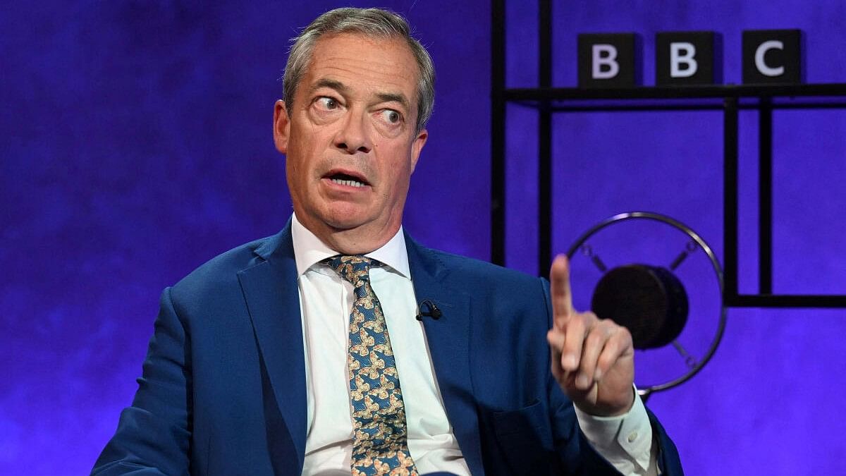 <div class="paragraphs"><p>Britain's Reform UK Party Leader Nigel Farage attends an interview with Nick Robinson, in London, Britain June 21, 2024.</p></div>