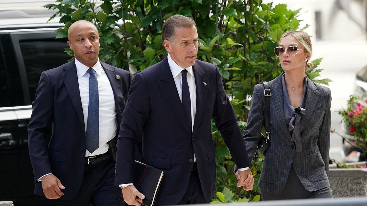 <div class="paragraphs"><p>Hunter Biden, son of US President Joe Biden arrives at the federal court with his wife Melissa Cohen Biden on the opening day of his trial on criminal gun charges in Wilmington, Delaware, US on June 3, 2024. </p></div>