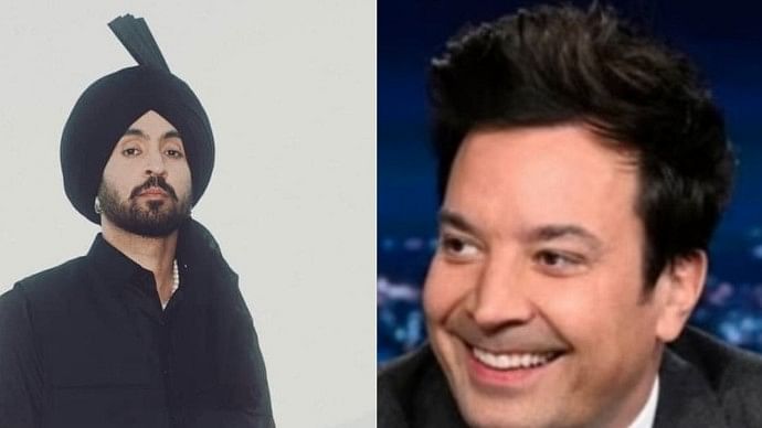 <div class="paragraphs"><p>Diljit Dosanjh (L) and Jimmy Fallon (R)</p></div>