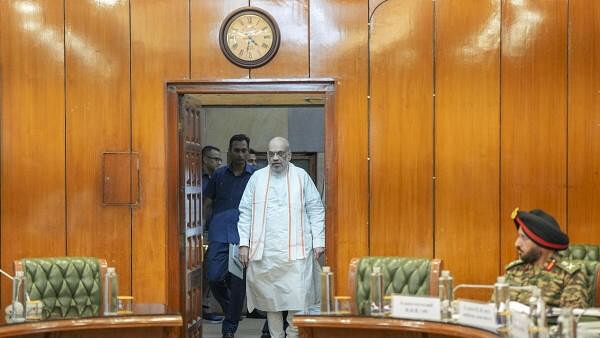 <div class="paragraphs"><p>Union Home Minister Amit Shah arrives to attend a high-level meeting to review the security situation in Manipur, in New Delhi, Monday, June 17, 2024. </p></div>