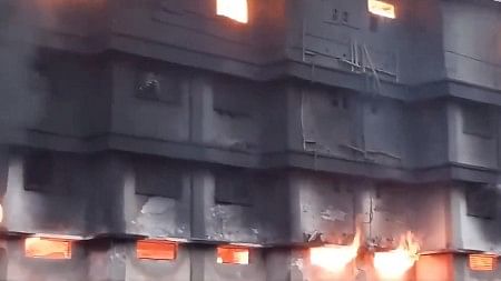 <div class="paragraphs"><p>Screengrab of video showing fire at the factory.</p></div>