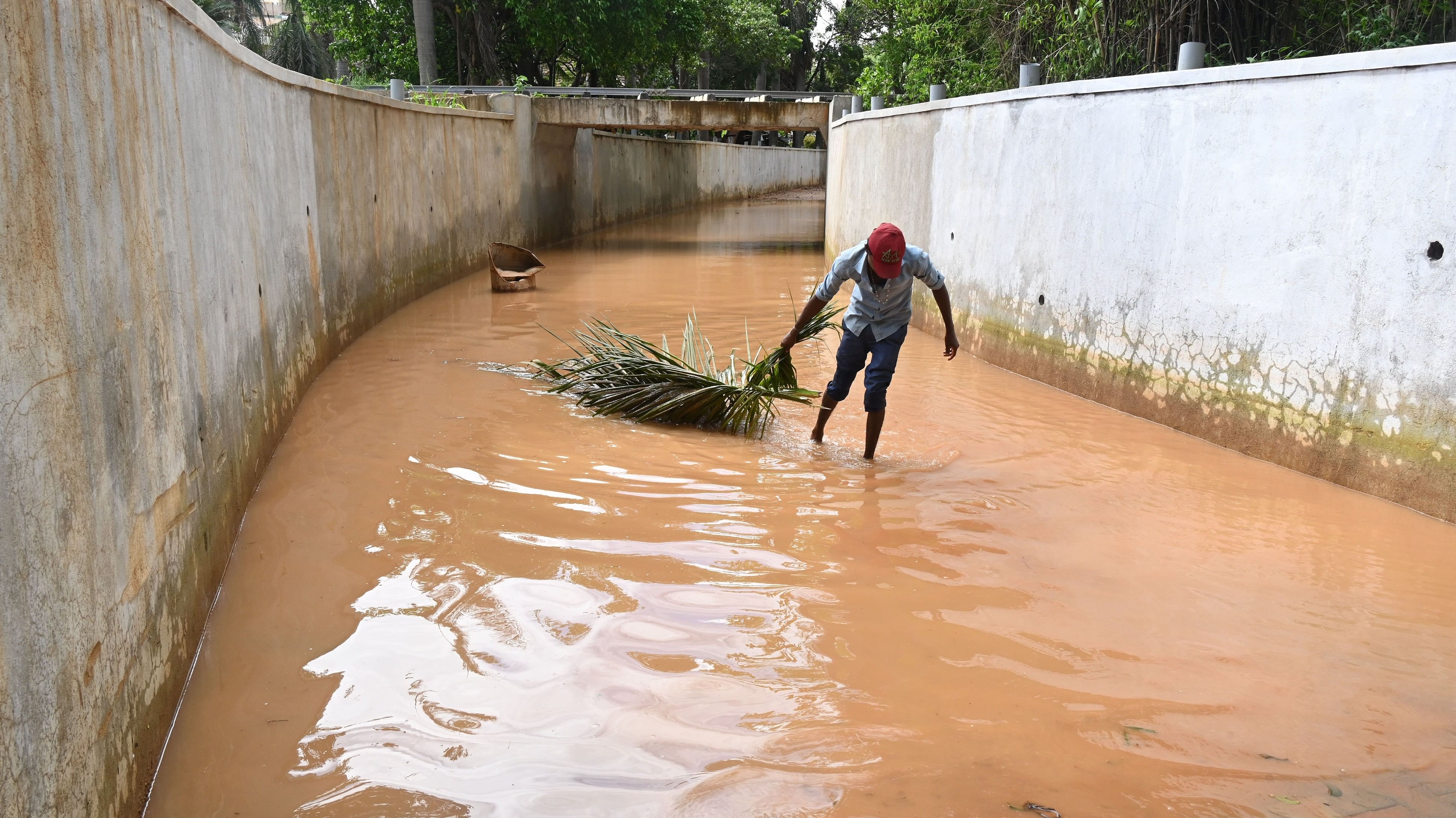 <div class="paragraphs"><p>Underpass at JP Park in Mathikere waterlogged after rainfall. </p></div>