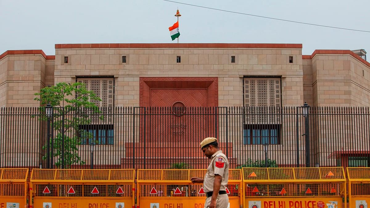 <div class="paragraphs"><p>A policeman stands guard outside the Parliament building.</p></div>