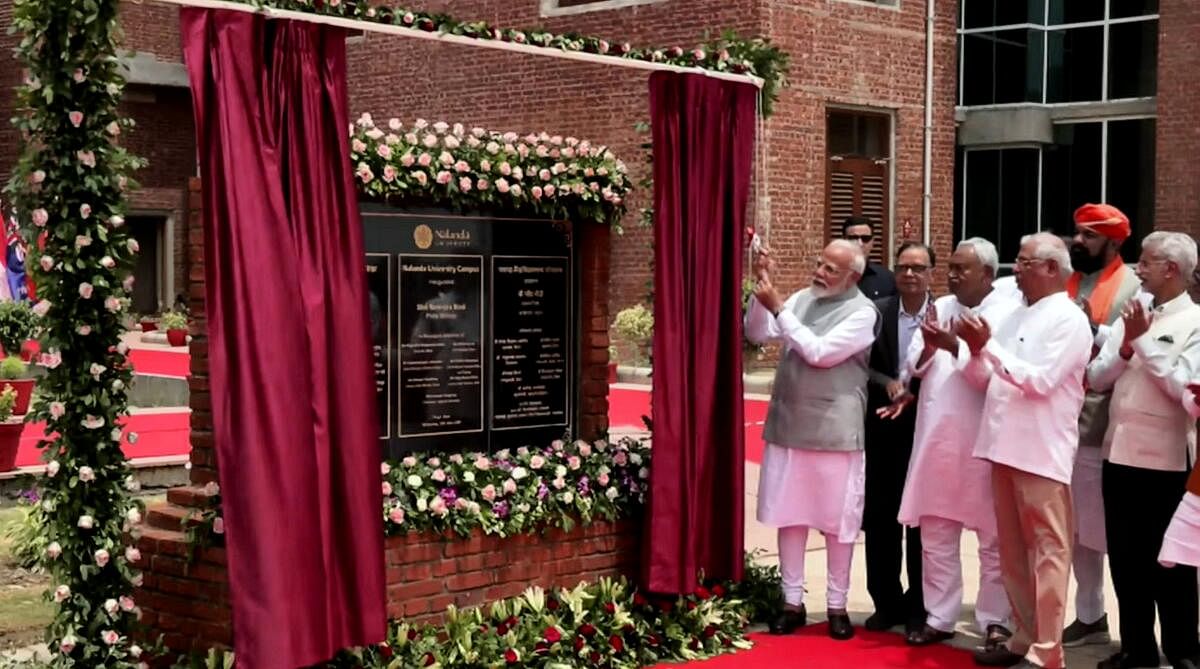<div class="paragraphs"><p>Prime Minister Narendra Modi inaugurates the new campus of Nalanda University at Rajgir, in Nalanda district, Wednesday, June 19, 2024. </p></div>