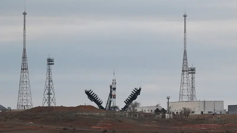 <div class="paragraphs"><p>The Soyuz MS-25 spacecraft on the launchpad shortly before the launch got cancelled, at the Baikonur Cosmodrome, Kazakhstan.</p></div>