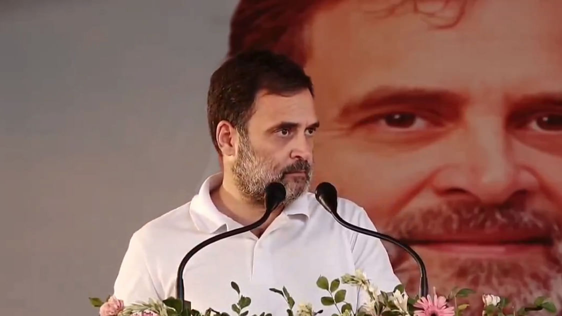 <div class="paragraphs"><p>Congress MP Rahul Gandhi addresses a public meeting, in Raebareli, Uttar Pradesh, Tuesday, June 11, 2024.</p></div>