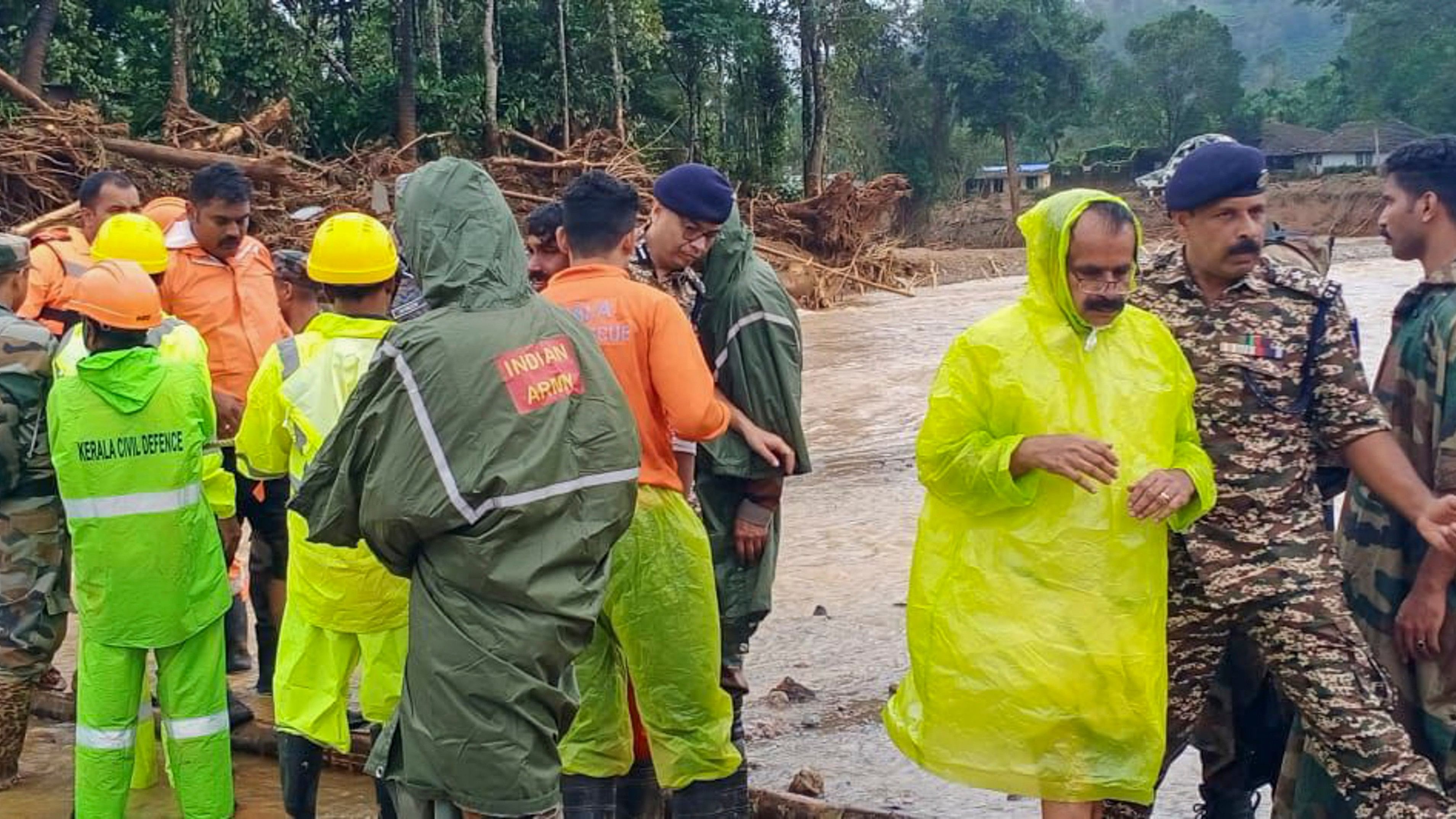 <div class="paragraphs"><p>Wayanad: Union Minister of State George Kurien inspects the rescue and relief operations following landslides triggered by heavy rain at Chooralmala, in Wayanad district, Wednesday, July 31, 2024.</p></div>