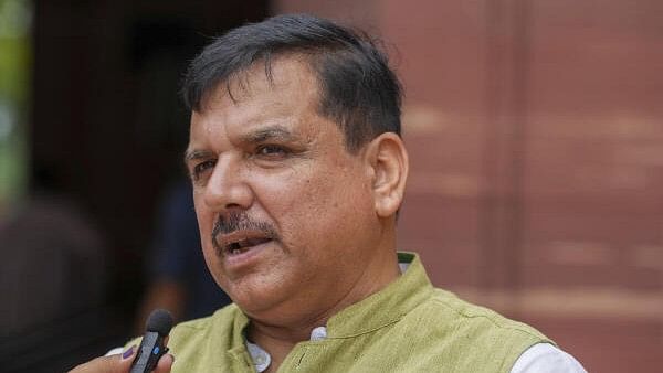 <div class="paragraphs"><p>AAP Rajya Sabha MP Sanjay Singh speaks to the media during the Monsoon session of Parliament, in New Delhi, Wednesday, July 31, 2024.</p></div>