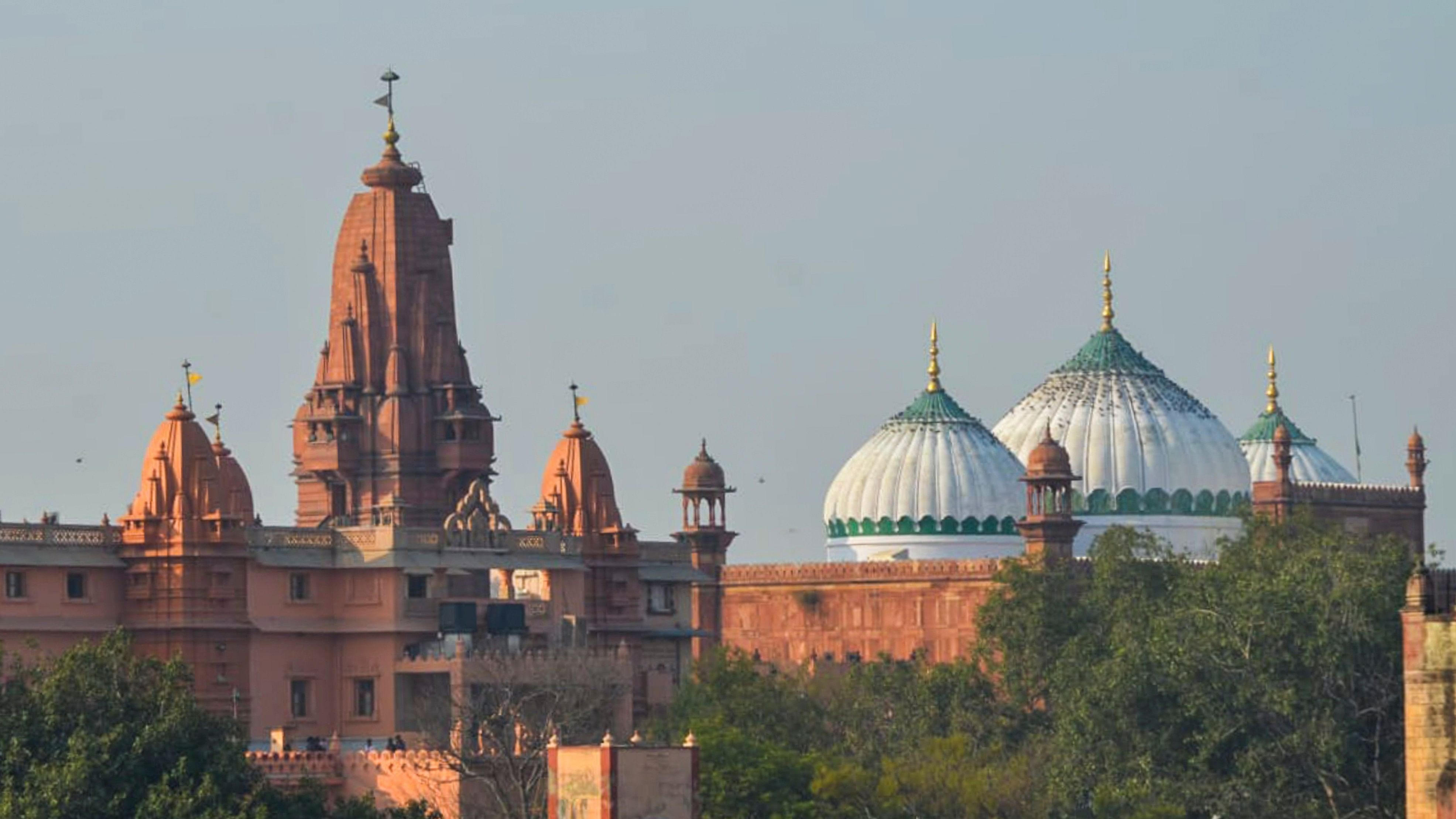 <div class="paragraphs"><p>Shahi Idgah mosque and Shri Krishna Janmabhoomi Temple, in Mathura.</p></div>