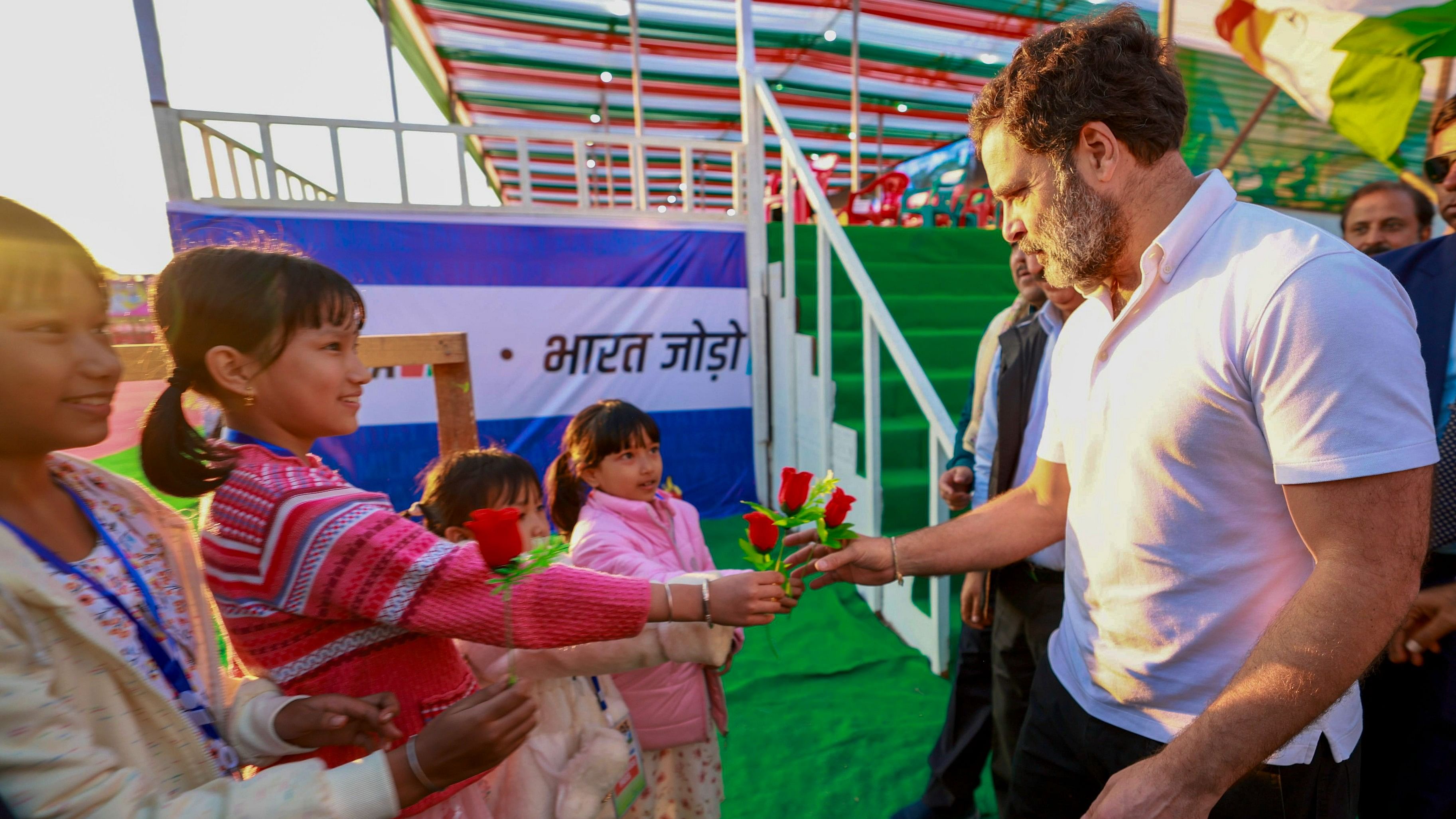 <div class="paragraphs"><p>Congress leader Rahul Gandhi during the 'Bharat Jodo Nyay Yatra', in Thoubal district, Manipur</p></div>