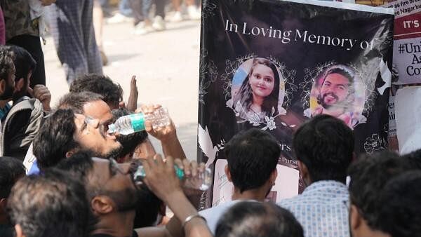 <div class="paragraphs"><p>Students stage a protest after three civil services aspirants died due to drowning at a coaching centre in Old Rajinder Nagar area, in New Delhi, Monday, July 29, 2024.&nbsp;</p></div>