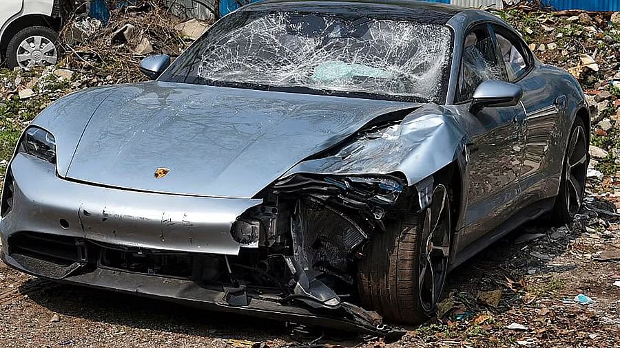 <div class="paragraphs"><p>The Porsche car involved in the car crash in Pune.</p></div>