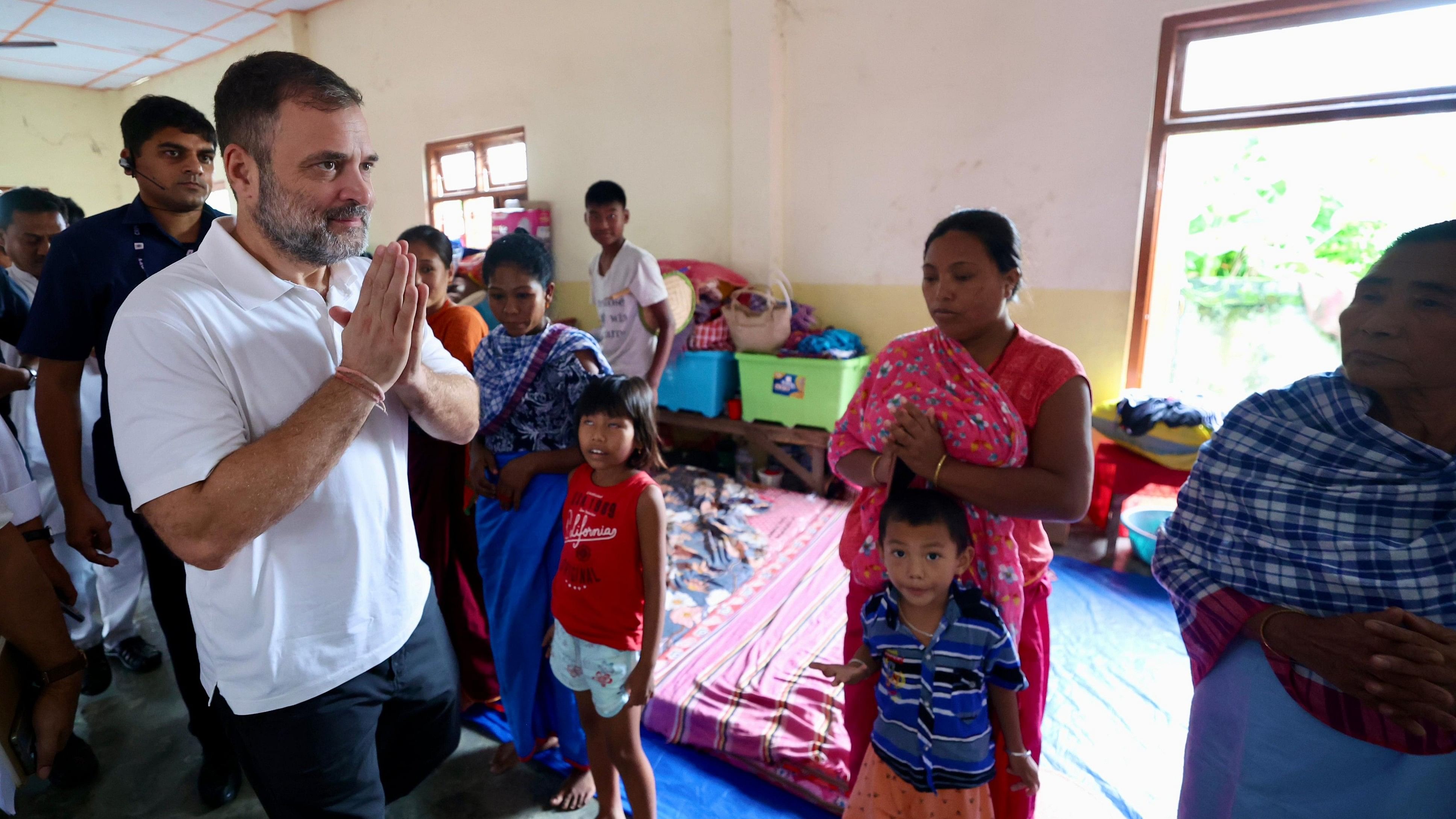 <div class="paragraphs"><p>Congress leader Rahul Gandhi in Manipur's Jiribam, July 8, 2024.</p></div>