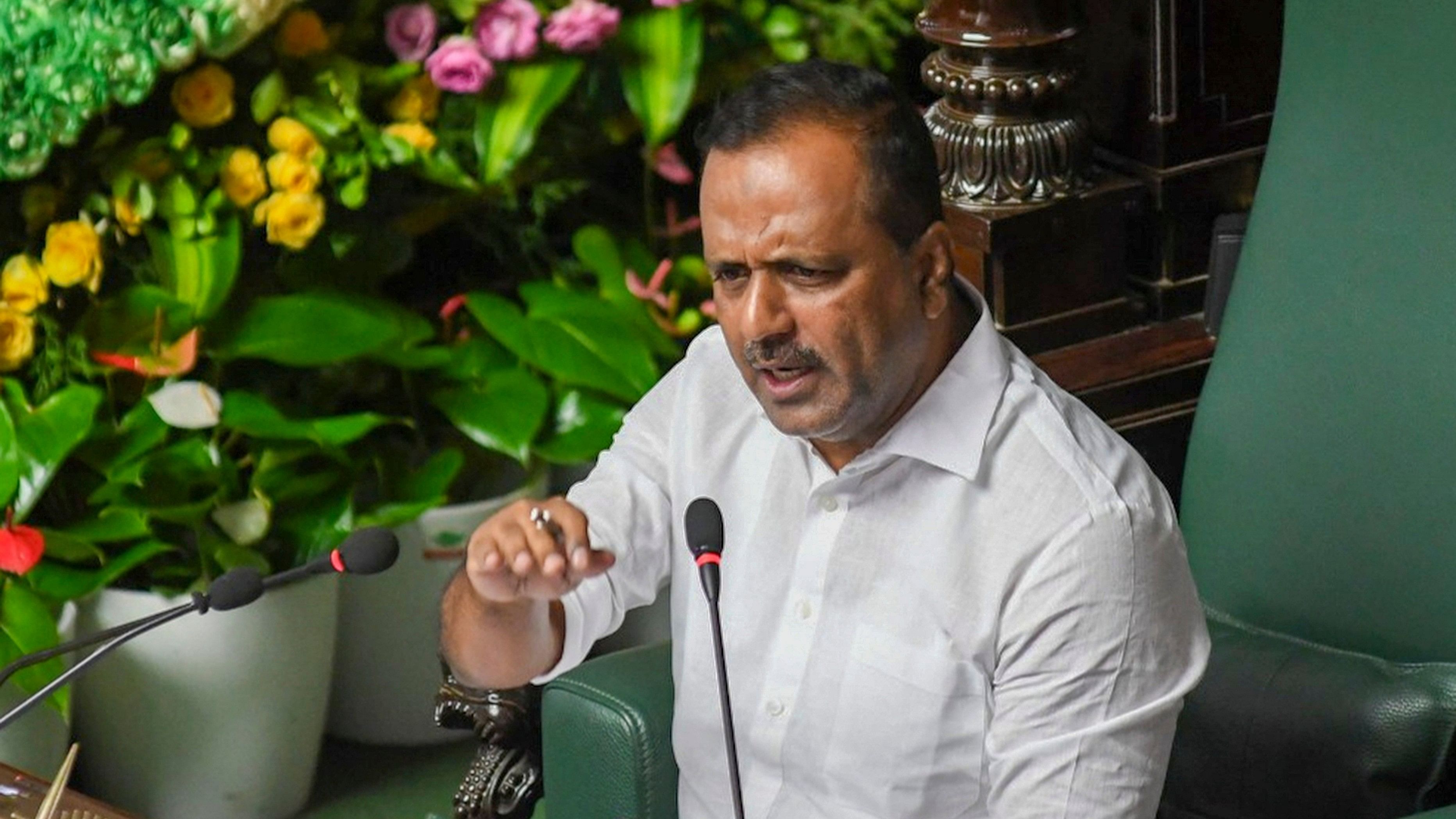 <div class="paragraphs"><p>Karnataka Assembly Speaker U T Khader speaks during a session of the House, at Vidhan Soudha in Bengaluru.</p></div>