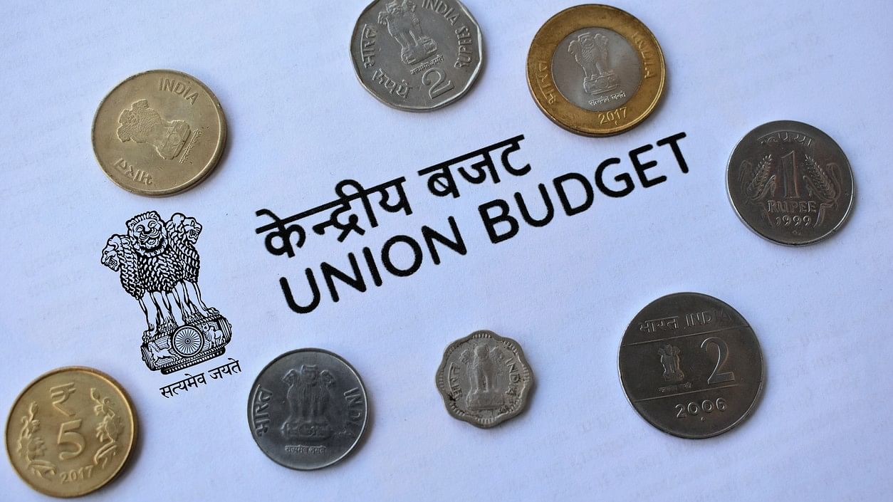 <div class="paragraphs"><p>An image showing the GoI logo, coins, and the words 'Union Budget'. For representational purposes.</p></div>