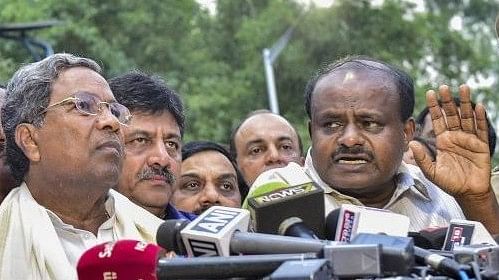 <div class="paragraphs"><p>Former Karnataka CM H D Kumaraswamy seen here with Karnataka CM Siddaramaiah and Deputy CM D K Shivakumar </p></div>