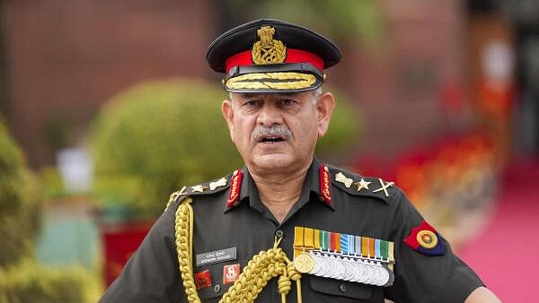 <div class="paragraphs"><p>General Upendra Dwivedi speaks with the media after inspecting a Guard of Honour, a day after taking charge as the 30th Chief of the Army Staff, at South Block, in New Delhi.</p></div>