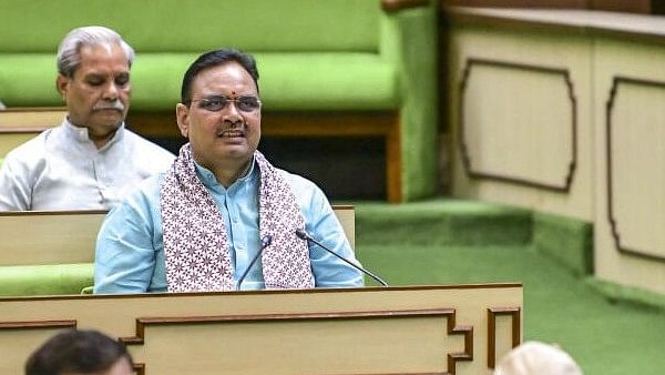 <div class="paragraphs"><p> Rajasthan Chief Minister Bhajan Lal Sharma is seen in the Rajasthan Assembly.</p></div>