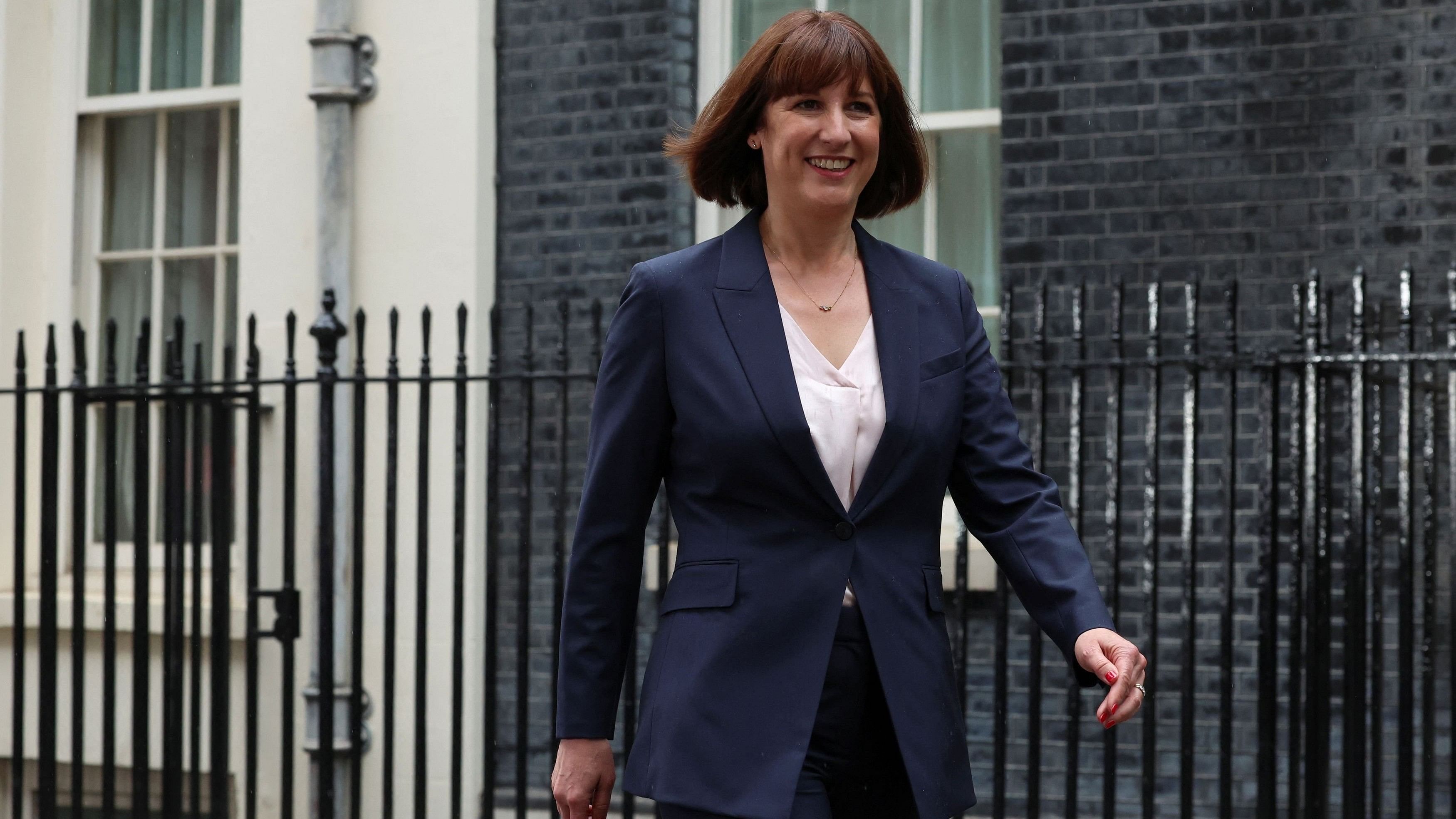 <div class="paragraphs"><p>Newly appointed Chancellor of the Exchequer Rachel Reeves leaves 10 Downing Street, following the results of the election, in London, Britain, July 5</p></div>