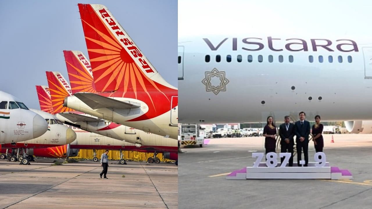 <div class="paragraphs"><p>Air India (L) and Vistara flights. ( Representative image) </p></div>