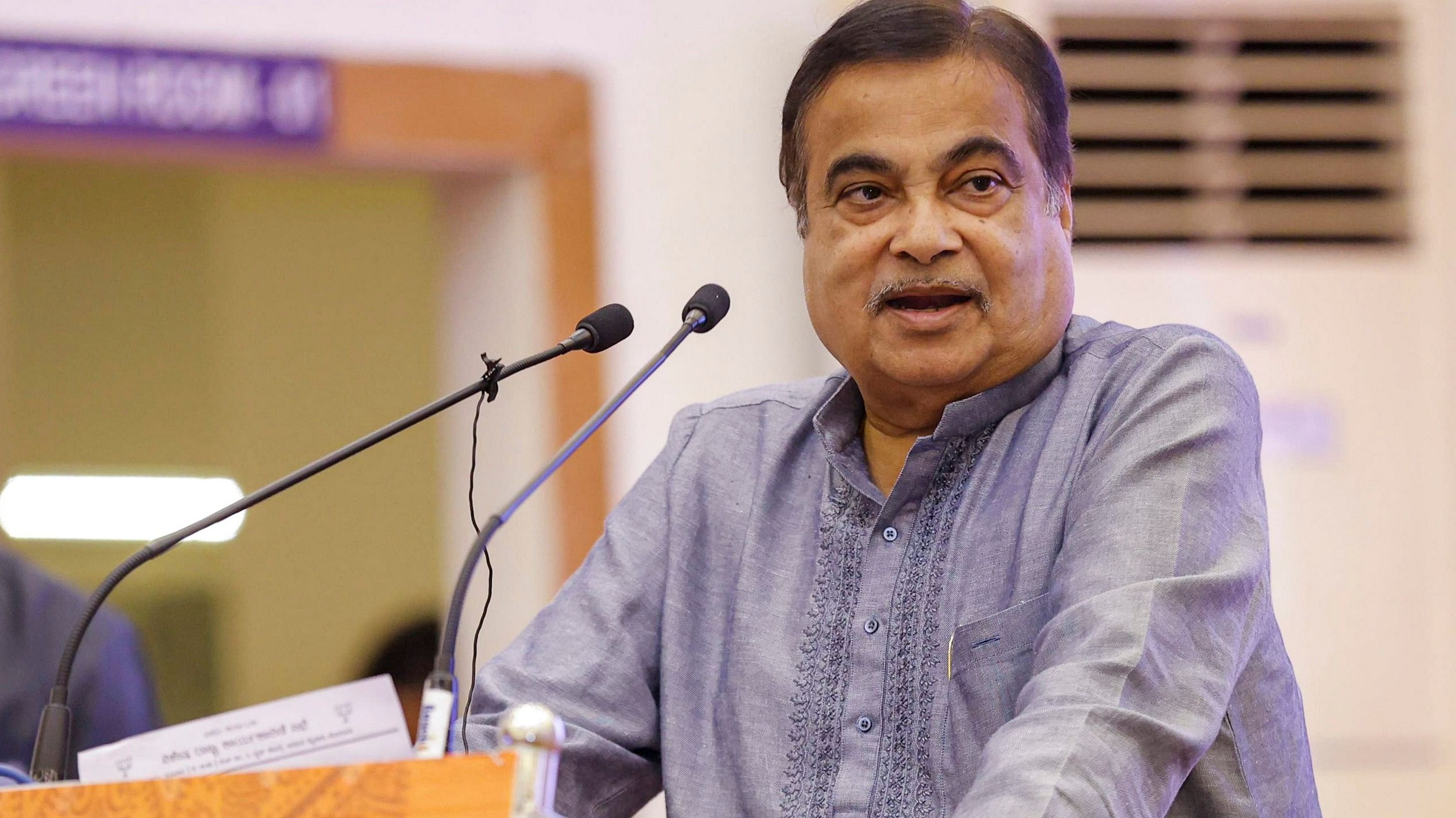 <div class="paragraphs"><p>Union Minister Nitin Gadkari speaks during a party's Special Executive Meeting, in Bengaluru.</p></div>