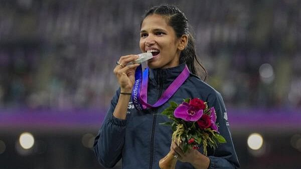 <div class="paragraphs"><p>Jyothi Yarraji had won the silver at the 19th Asian Games, in Hangzhou, China, in 2023</p></div>