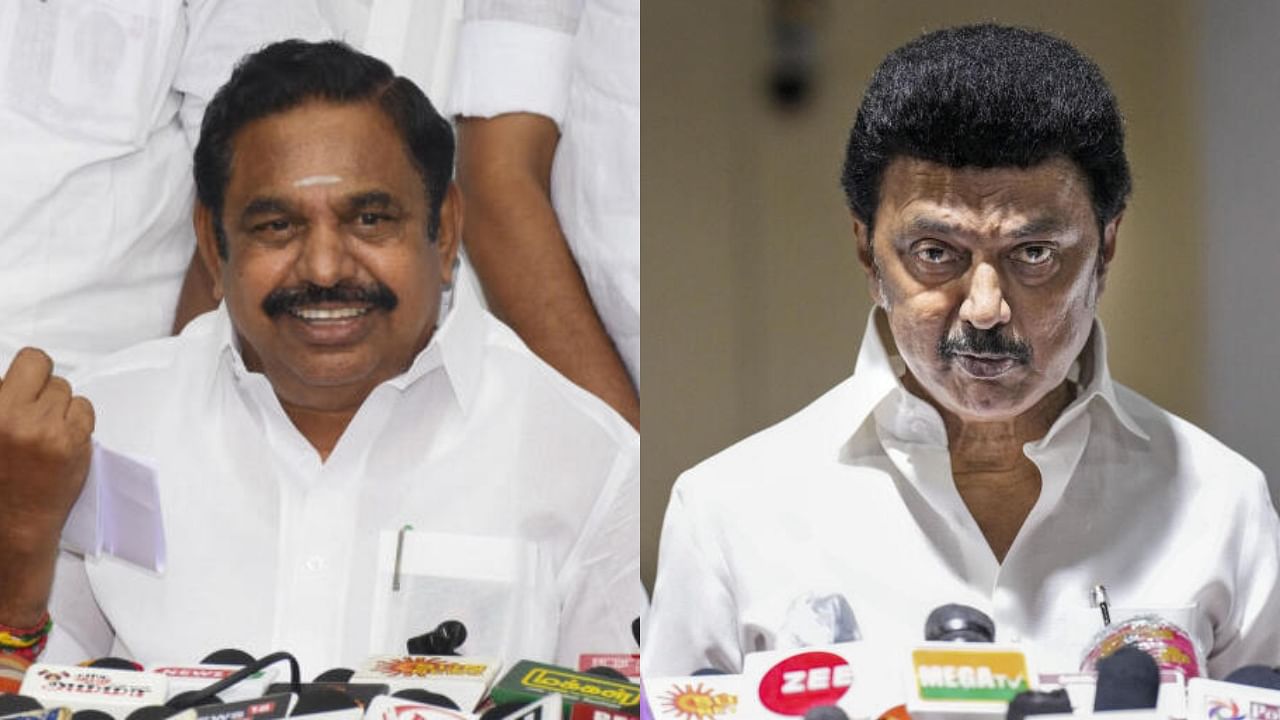 <div class="paragraphs"><p>AIADMK chief Edappadi K Palaniswami (L) and&nbsp;Tamil Nadu Chief Minister M K Stalin (R).</p></div>