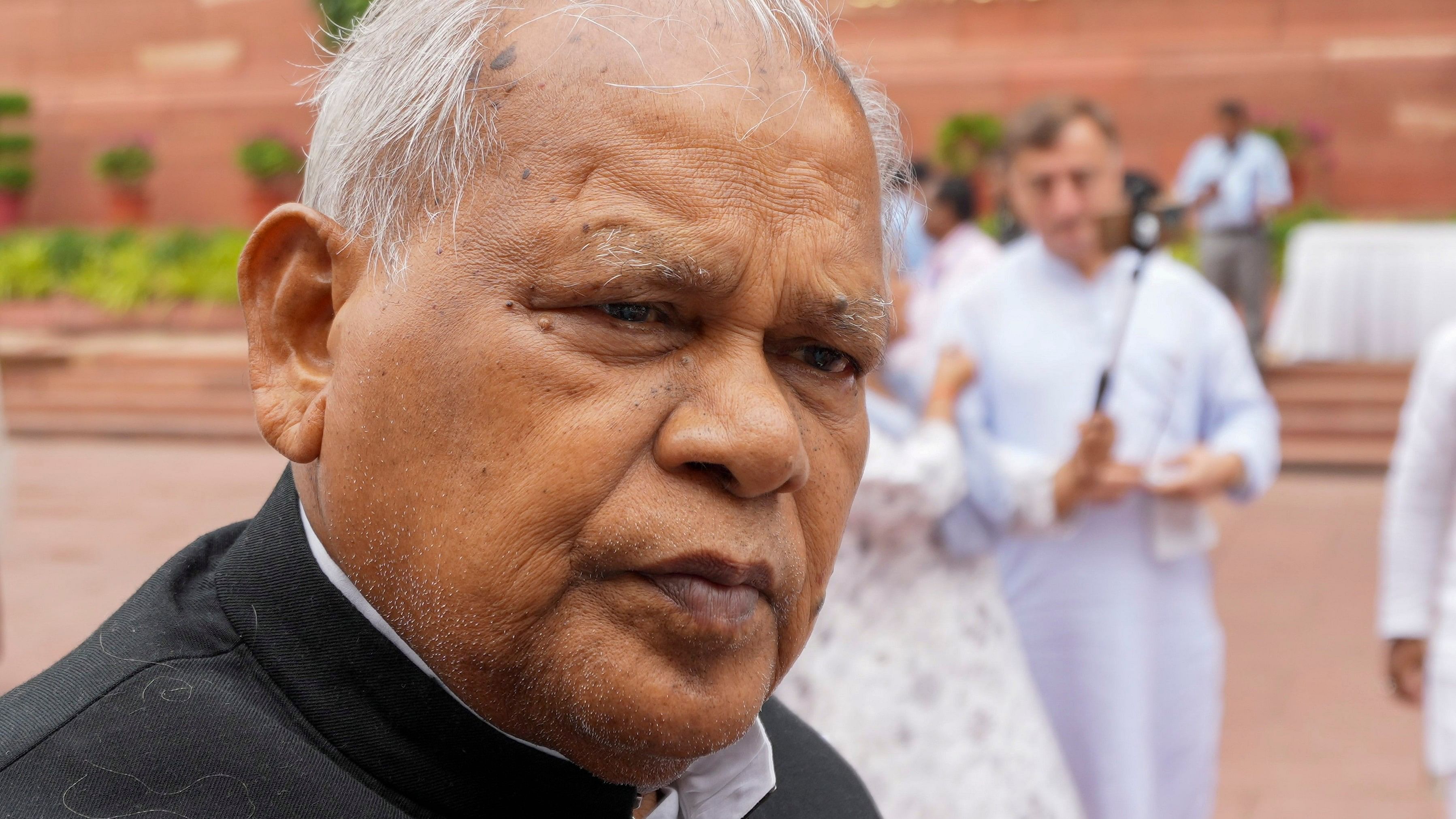 <div class="paragraphs"><p>Union Minister Jitan Ram Manjhi during Parliament session, in New Delhi, Wednesday, July 3, 2024. </p></div>