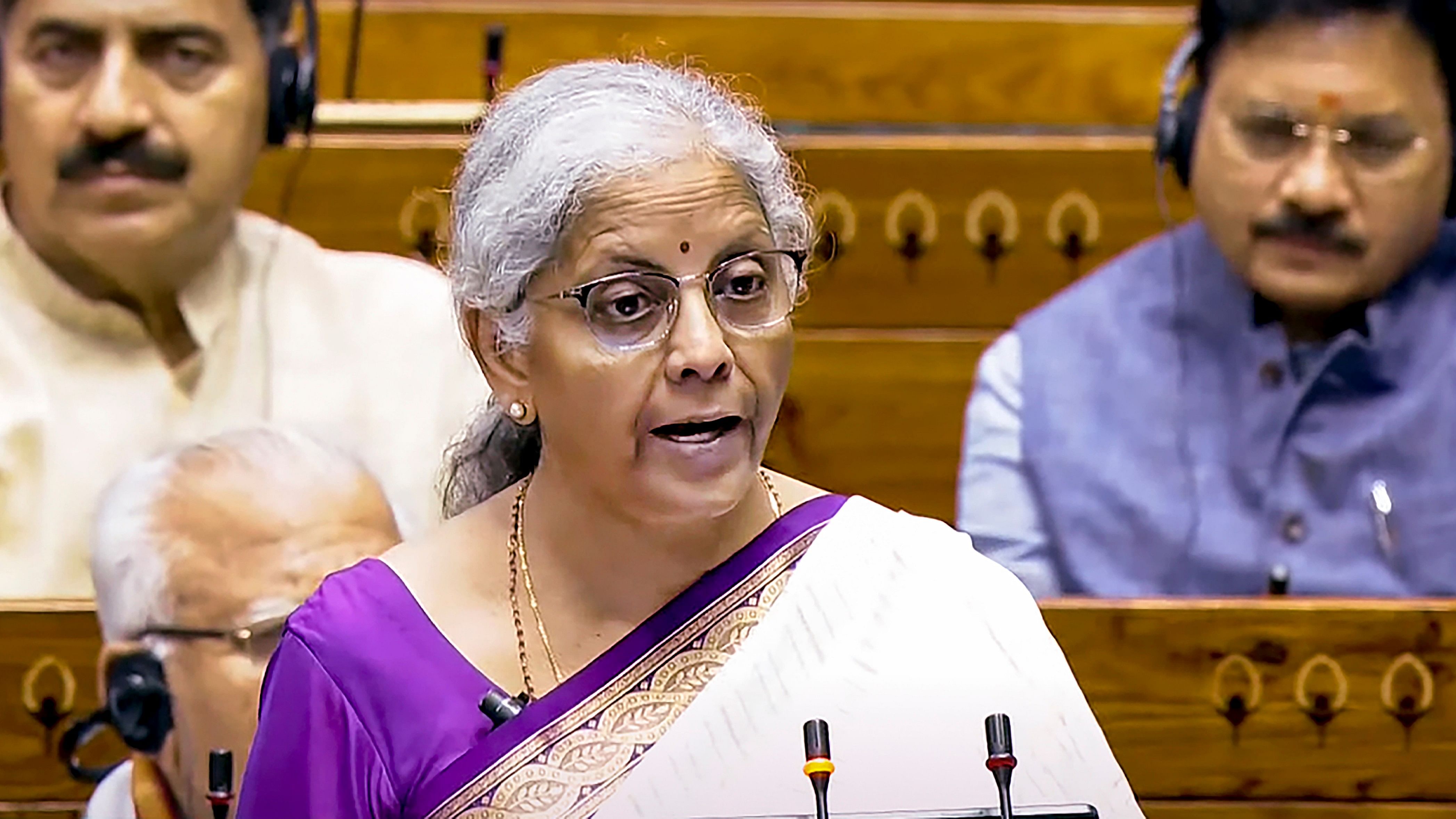 <div class="paragraphs"><p>Union Finance Minister Nirmala Sitharaman presenting the Union Budget 2024 in the Parliament.</p></div>