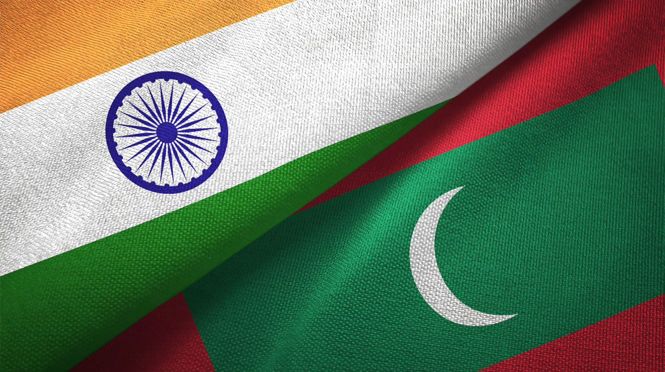 <div class="paragraphs"><p>Representative image showing national flags of India and Maldives.</p></div>