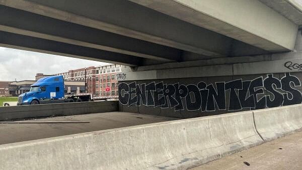 <div class="paragraphs"><p>A graffiti on an underpass of I-10 highway in central Houston refers to power provider CenterPoint Energy amid low restoration on power 5 days after Hurricane Beryl’s landfall, in Houston, Texas, U.S., July 12, 2024.</p></div>