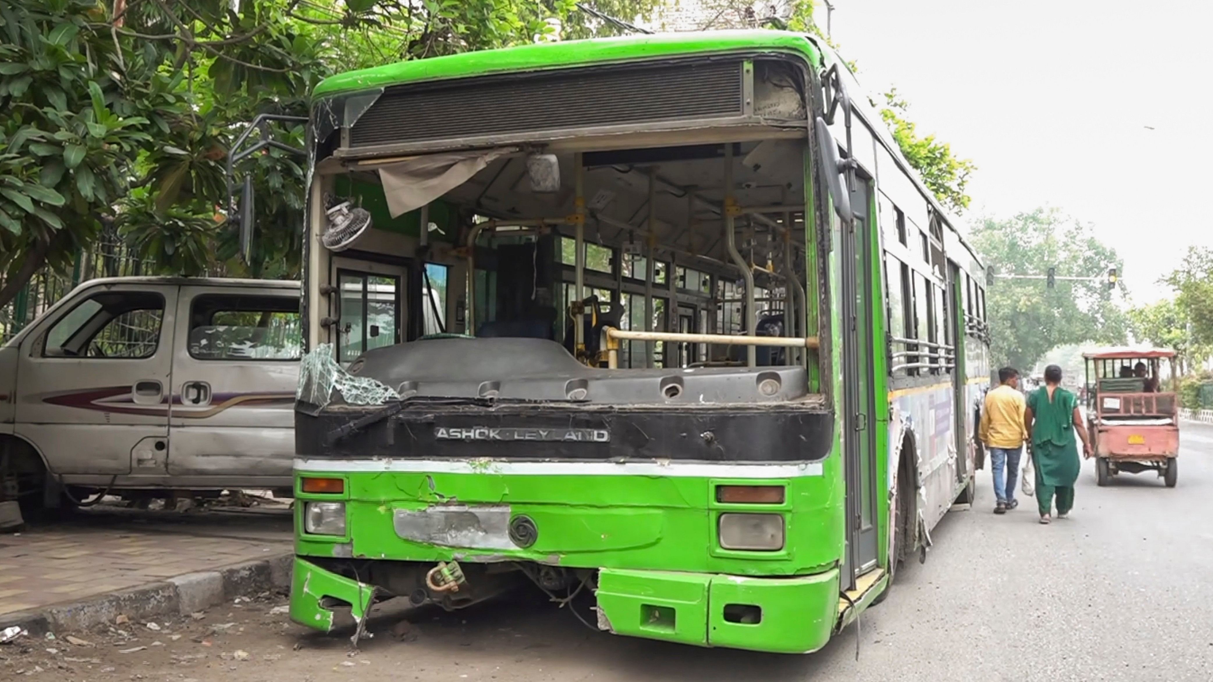 <div class="paragraphs"><p>Representative image showing a damaged DTC bus.</p></div>