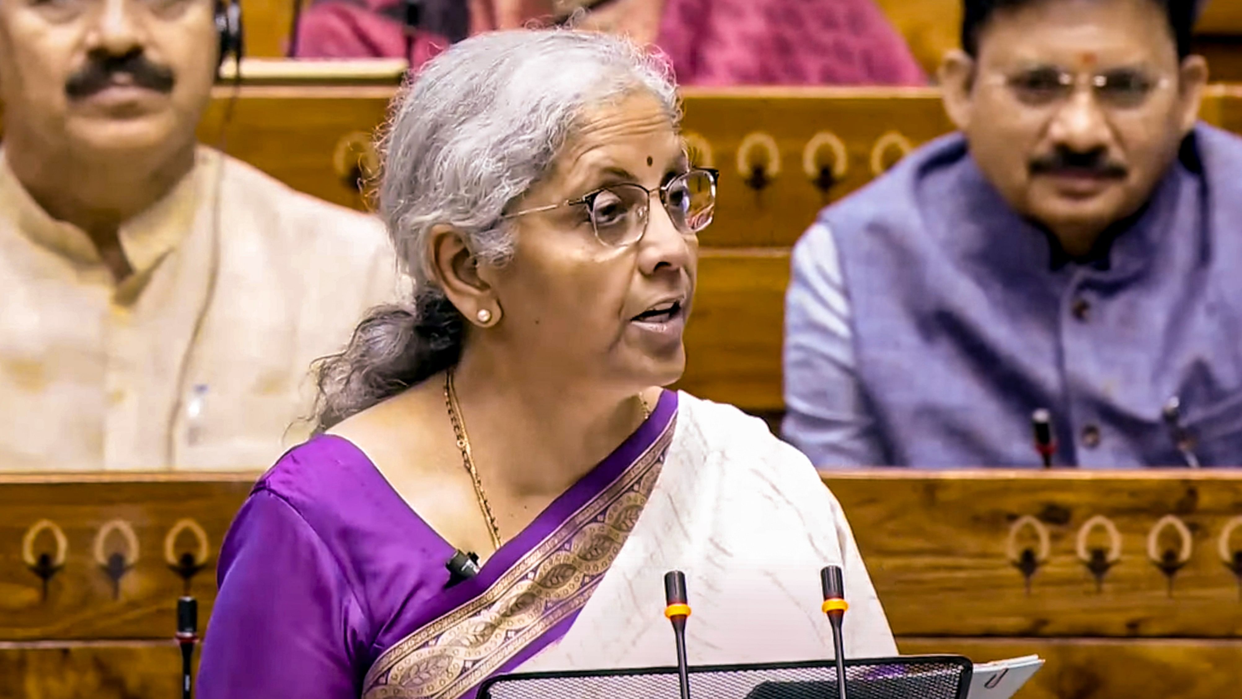 <div class="paragraphs"><p>Union Finance Minister Nirmala Sitharaman presents the Union Budget 2024-25 in the Lok Sabha on Tuesday</p></div>