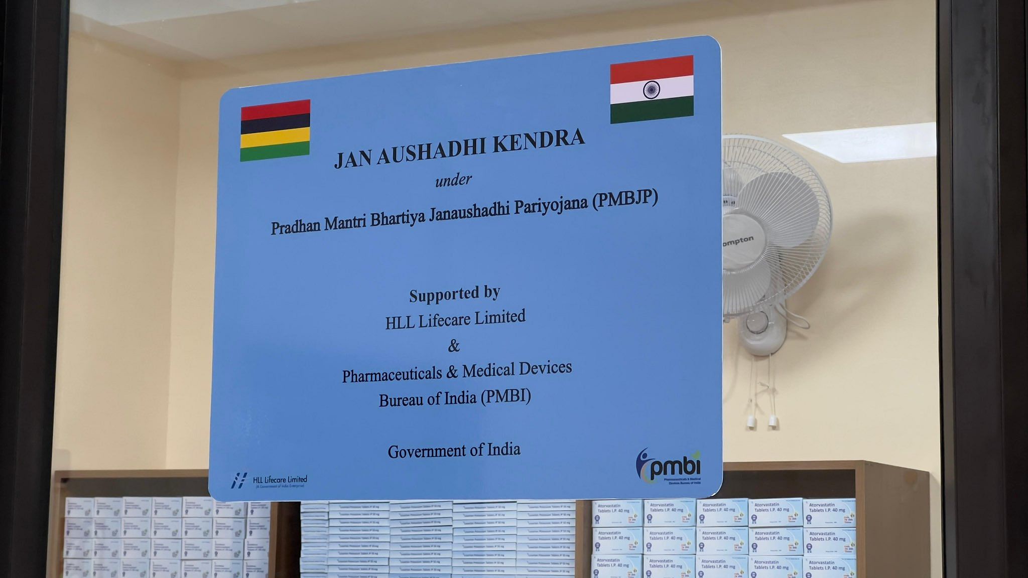 <div class="paragraphs"><p>A banner showing the India's first overseas Jan Aushandhi Kendra that was inaugurated in Mauritius.&nbsp;</p></div>