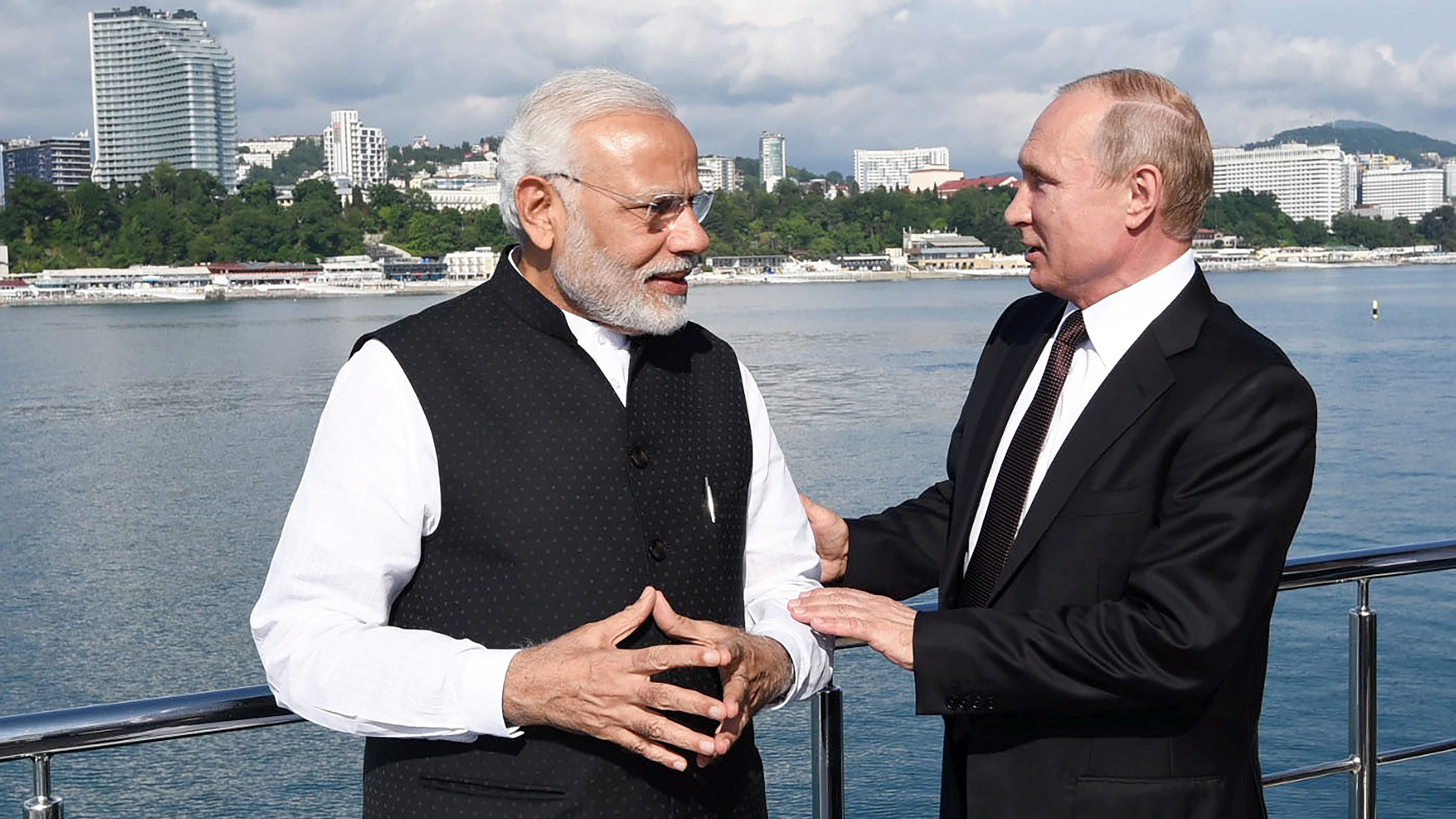 <div class="paragraphs"><p>PM Modi and Russian President Vladimir Putin in Sochi, May 2018.</p></div>