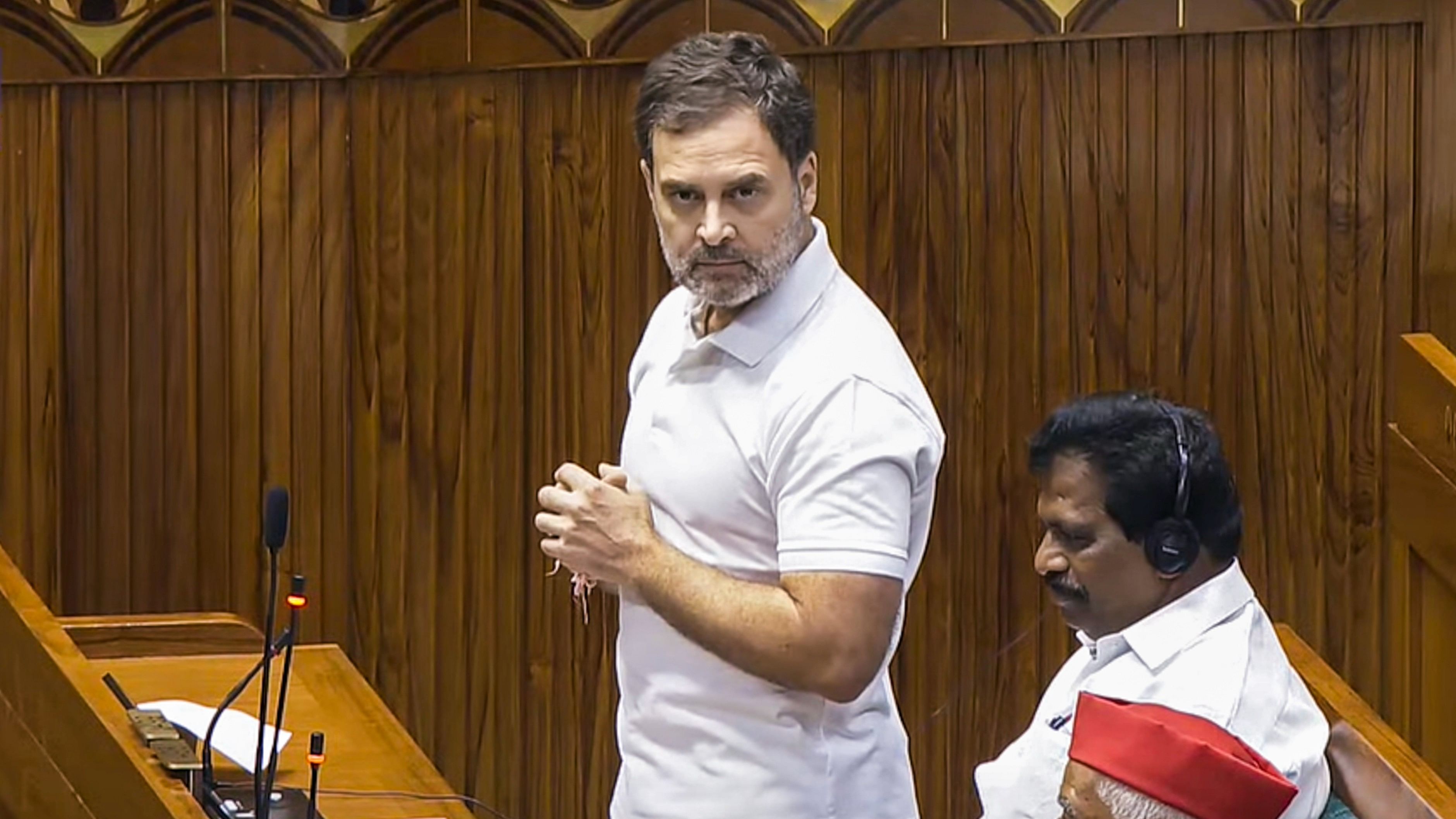 <div class="paragraphs"><p>Congress leader Rahul Gandhi in the Lok Sabha, July 1, 2024.&nbsp;</p></div>