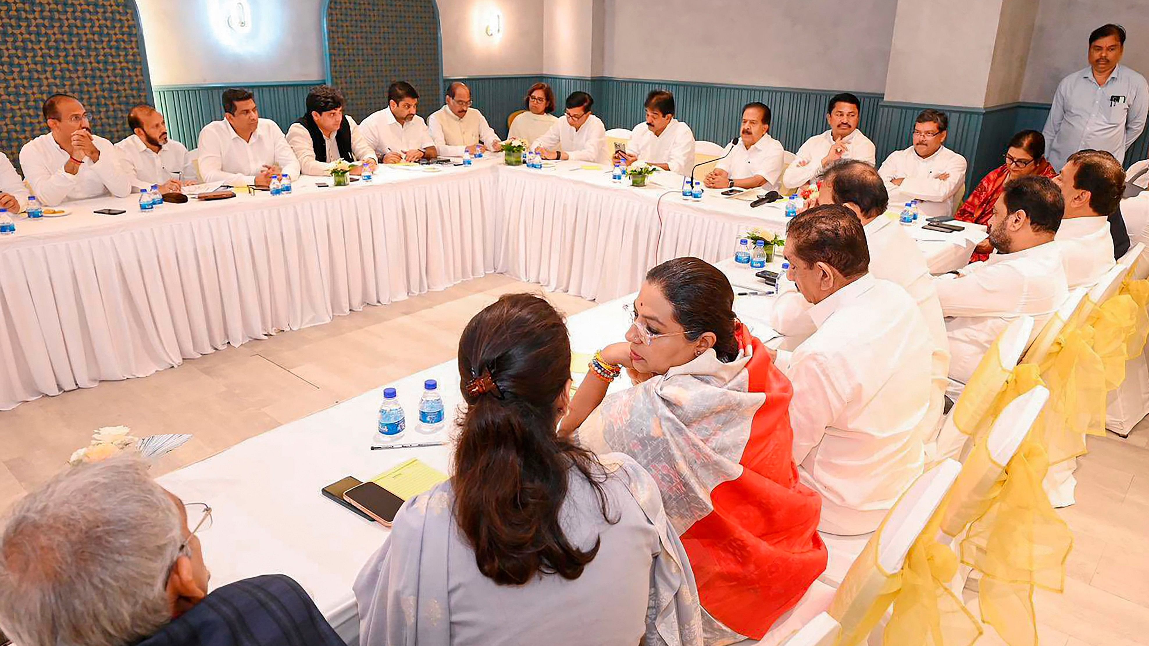 <div class="paragraphs"><p>AICC General Secretary K C Venugopal, Maharashtra in-charge Ramesh Chennithala, Maharashtra Congress President Nana Patole and other leaders during a meeting to review the party's preparations for the upcoming Maharashtra Legislative Assembly elections, in Mumbai, Friday, July 19, 2024. </p></div>