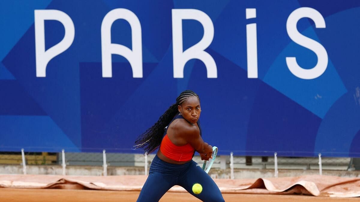 <div class="paragraphs"><p>Coco Gauff of the US during training.</p></div>