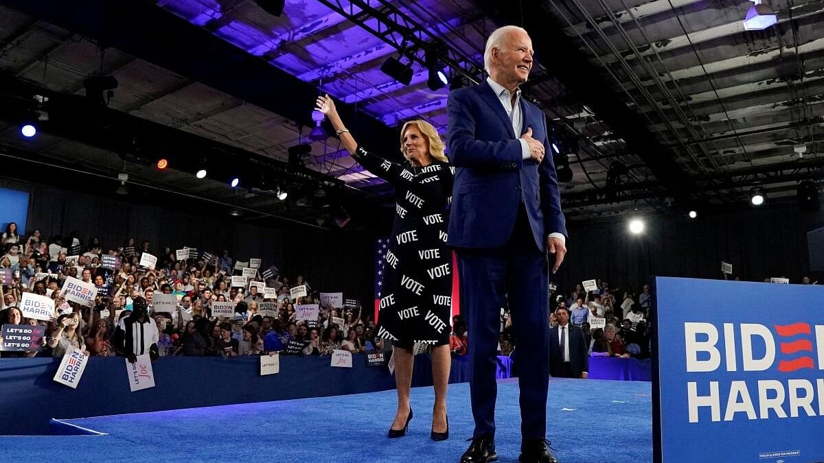 <div class="paragraphs"><p>File photo of US President Joe Biden and first lady Jill Biden during an election campaign.&nbsp;</p></div>