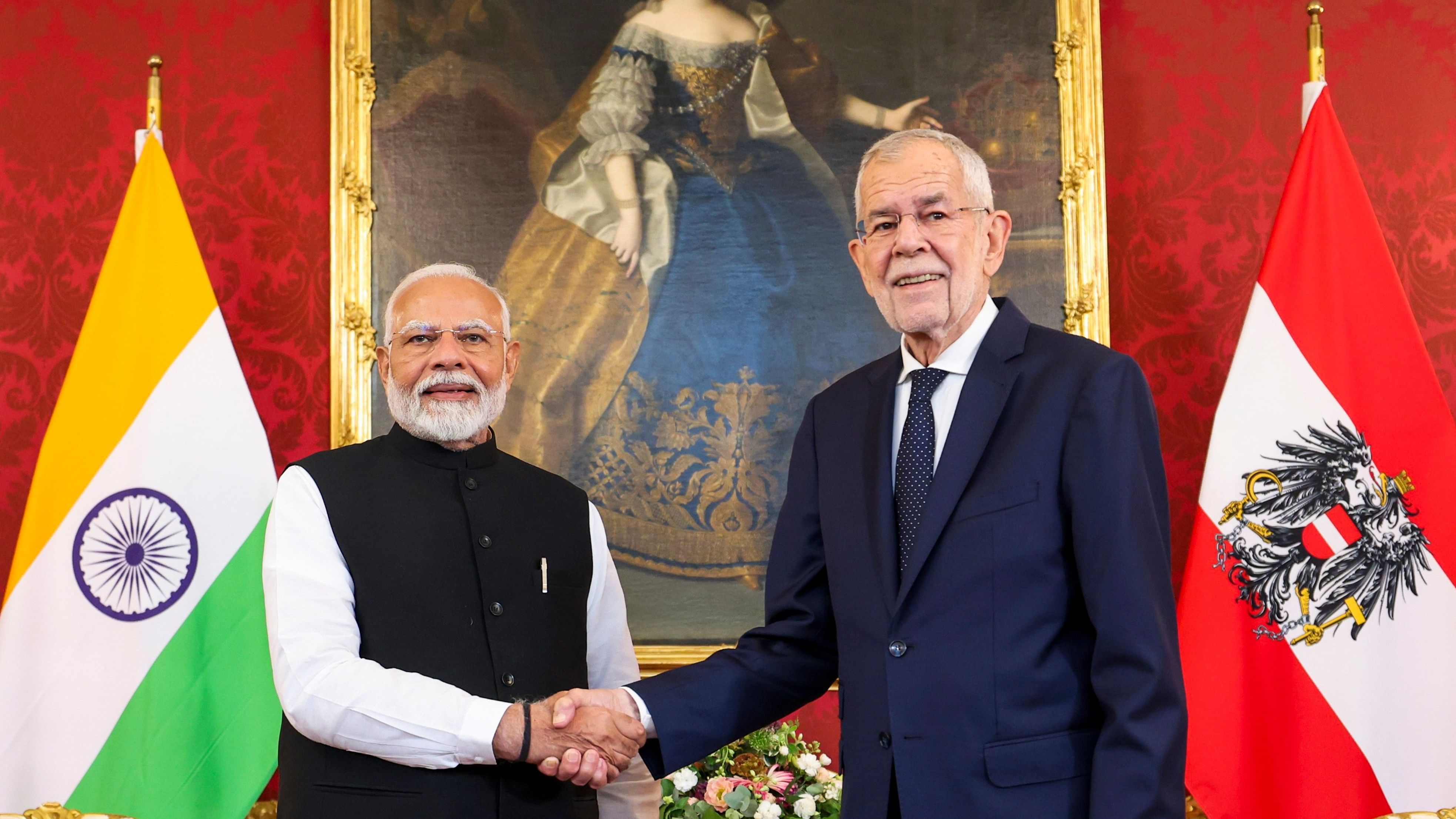 <div class="paragraphs"><p>Prime Minister Narendra Modi meets Austrian President Alexander Van der Bellen, in Vienna, Austria, Wednesday, July 10, 2024. </p></div>