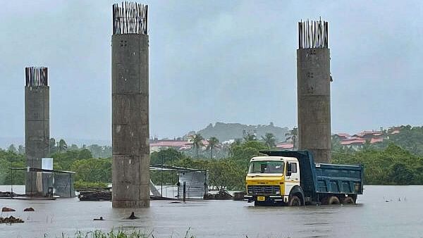 <div class="paragraphs"><p>View of a flooded area after heavy monsoon rainfall, in Panaji</p></div>