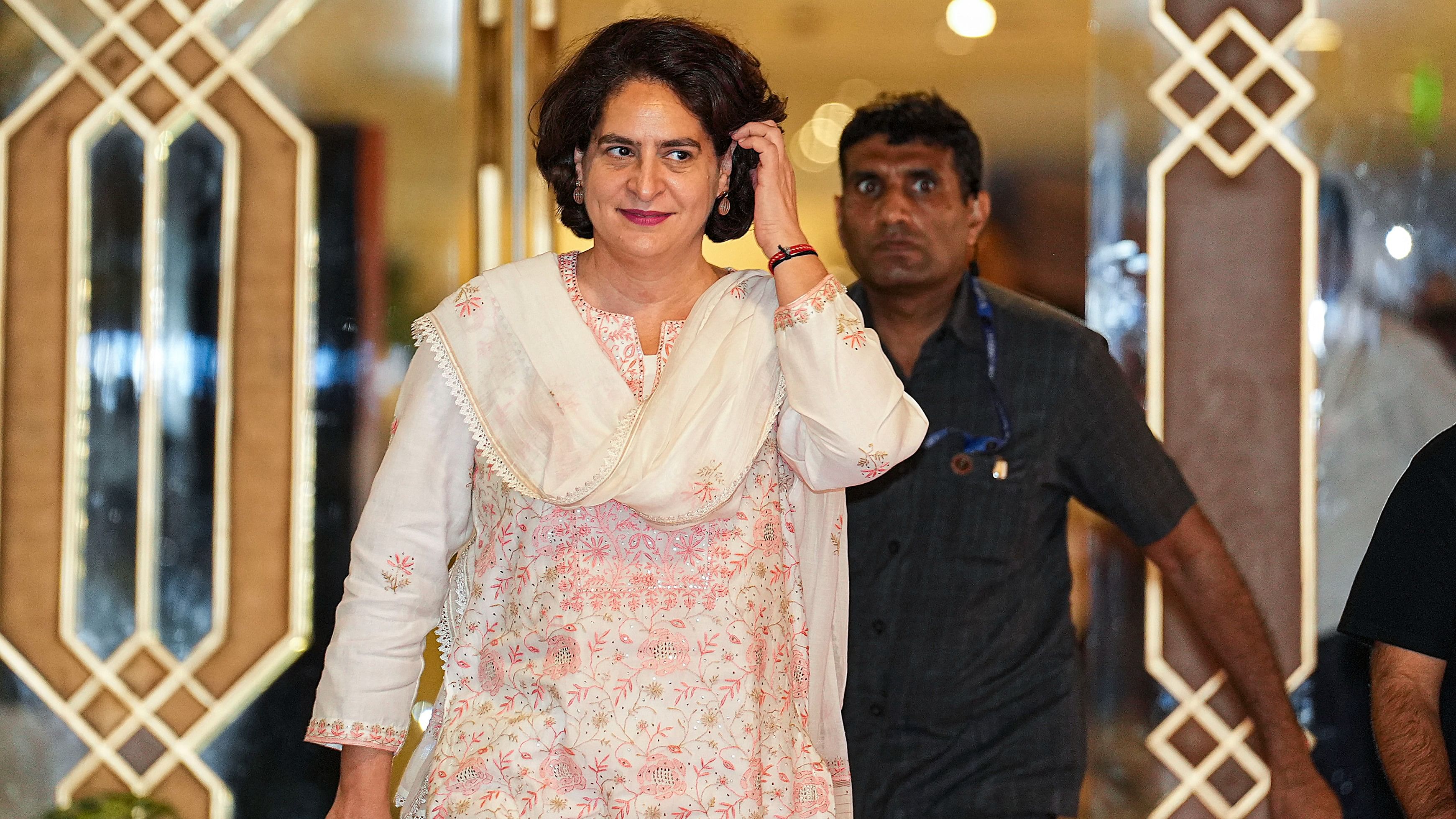 <div class="paragraphs"><p>Congress leader Priyanka Gandhi Vadra during the extended Congress Working Committee meeting, in New Delhi.&nbsp;</p></div>